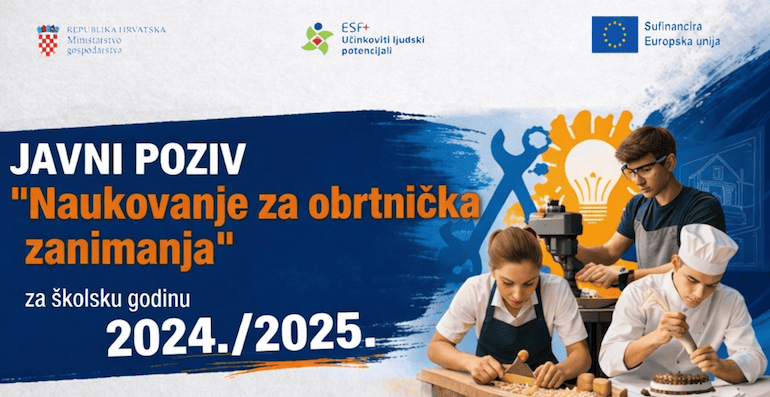 Zaprešić - grad-zapresic.com, Gospodarstvo - Objavljen javni poziv za naukovanje u obrtničkim zanimanjima